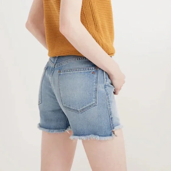 MADEWELL The Perfect Jean Short: Step-Hem Edition Odell Wash High Rise 26 - Picture 2 of 9